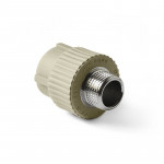 Муфта PPR комбинированная 20х1/2" НР, серая, Pro Aqua