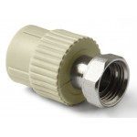 Муфта PPR с накидной гайкой PPR 20х1/2" НГ, серый, Pro Aqua