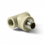 Тройник PPR комбинированный 25х3/4" НР, серый, Pro Aqua