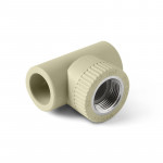 Тройник PPR комбинированный 25х1/2" ВР, серый, Pro Aqua