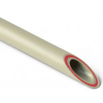 Труба PPR Rubis армированная стекловолокном, SDR6 25х4,2/4000 мм, PN25, серая, Pro Aqua