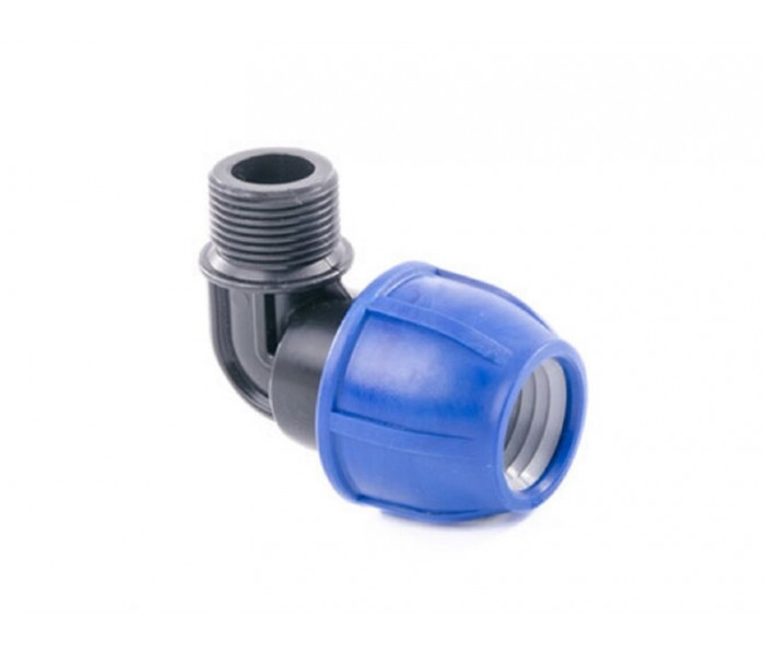 Отвод 90° 25x3/4"" НР PN16 компрессионный, RTP