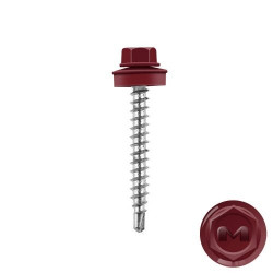 Кровельный саморез RAL3005 красное вино 4,8х51