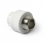 Муфта PPR комбинированная 25х3/4" НР, белая, Pro Aqua