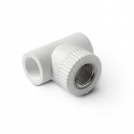 Тройник PPR комбинированный 32х3/4" ВР, белый, Pro Aqua